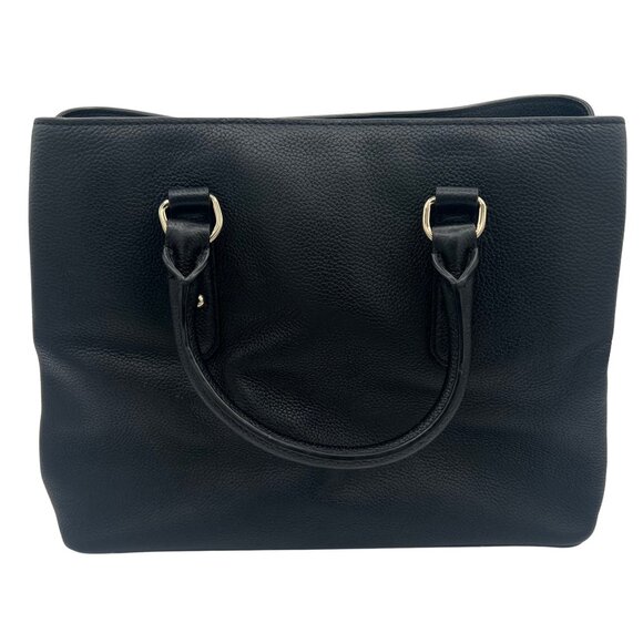 Kate Spade Black Pebbled Leather Satchel Tote Purse - Picture 2 of 7